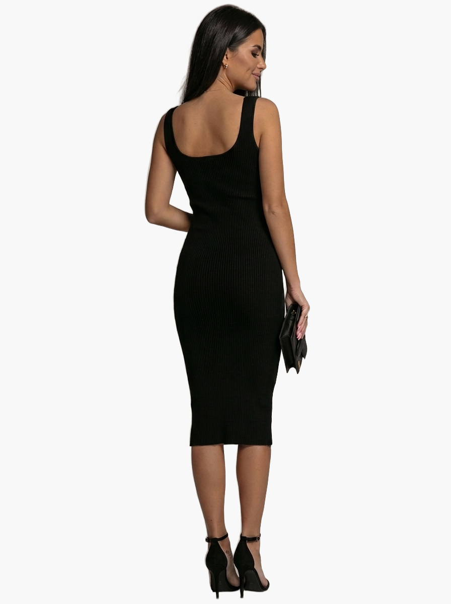 Sleeveless Ribbed Midi Dress — F8F8F8 10