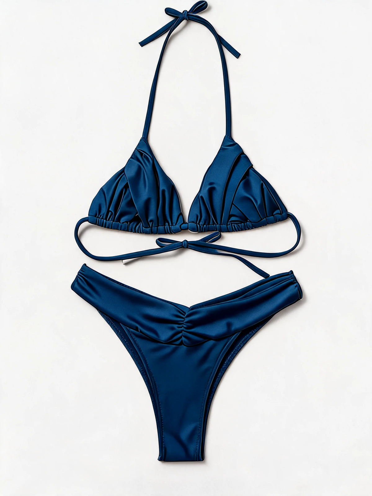 Solid Colour Bikini Set