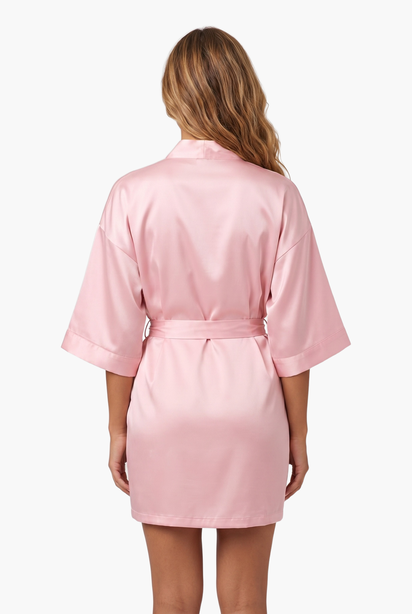 Satin Tie-Waist Robe — F8F8F8 12