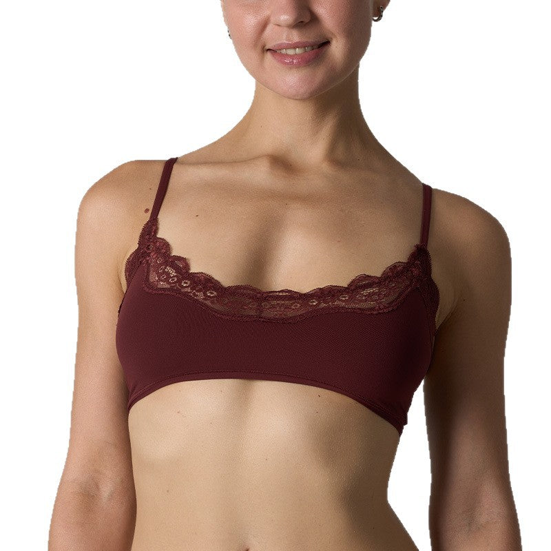 Lace Scoop Bralette Comfortable Seamless Underwear