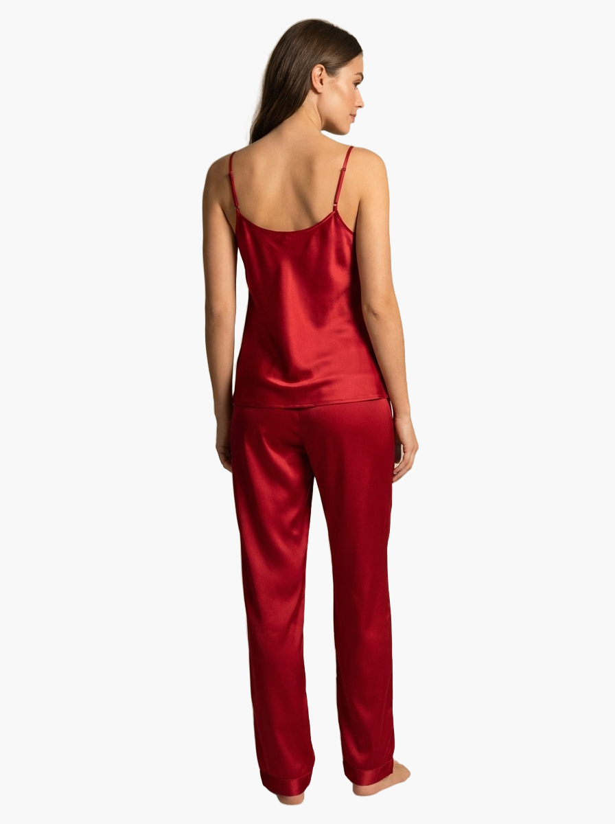 Satin Cami Pajama Set — F8F8F8 2