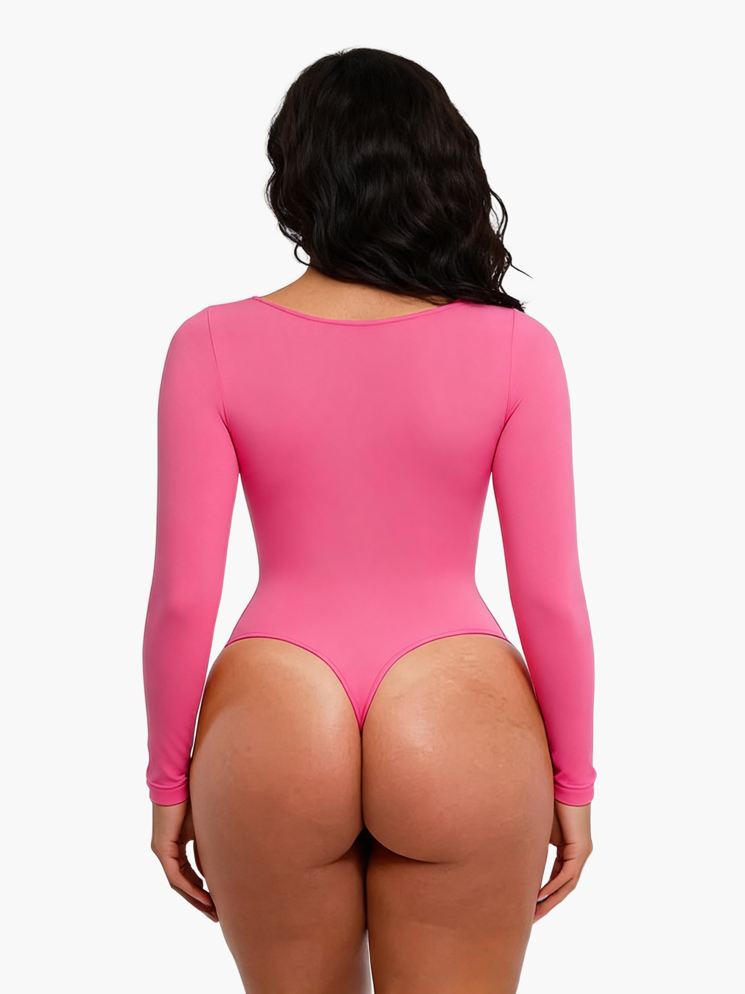 Seamless Shaping Long Sleeve Bodysuit — F8F8F8 12