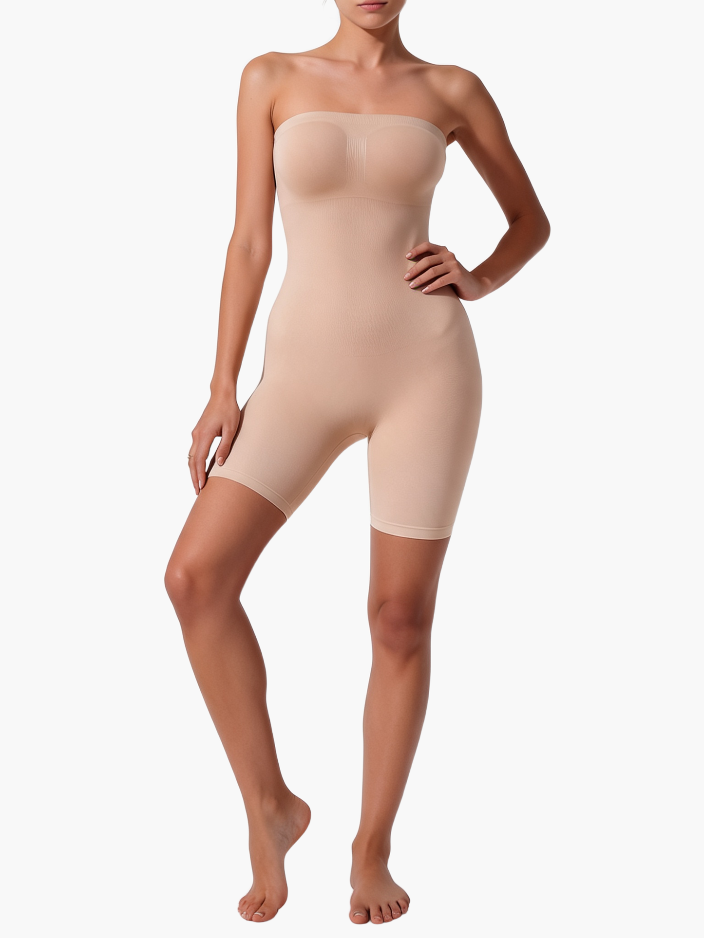Strapless Tummy Control Body Shaper — F8F8F8 3