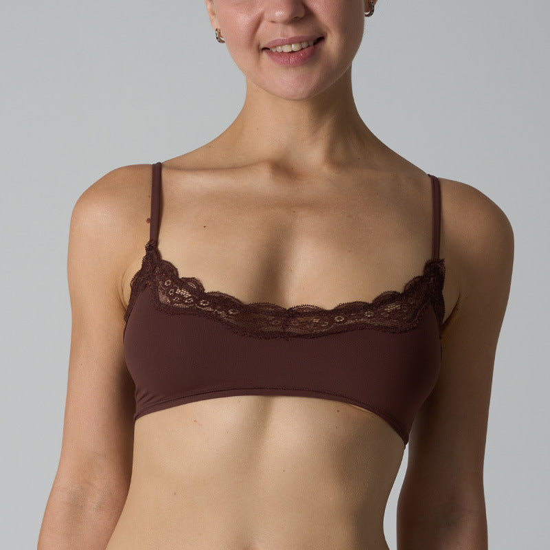 Lace Scoop Bralette Comfortable Seamless Underwear