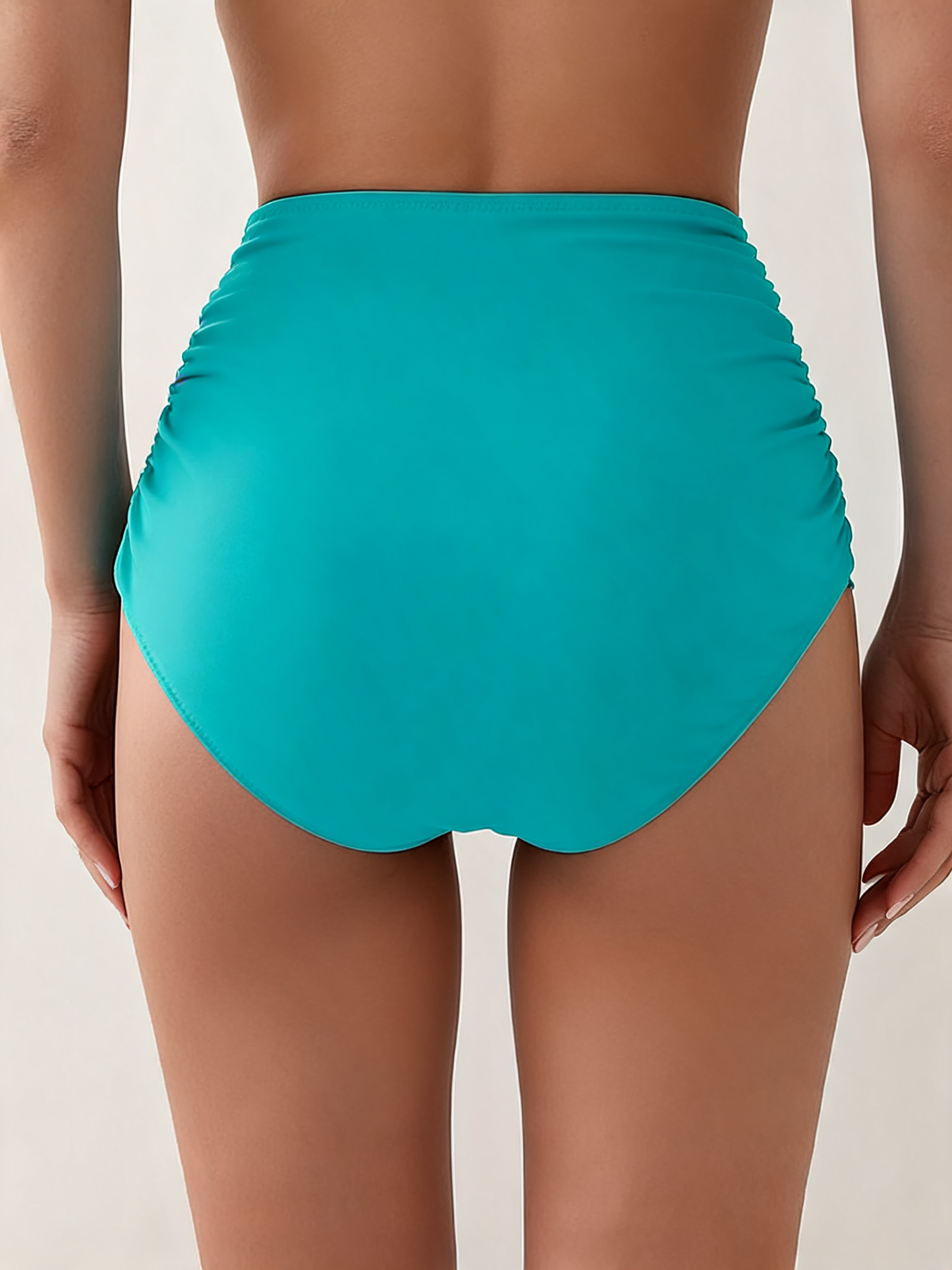 Women's High Waisted Ruched Bikini Bottoms