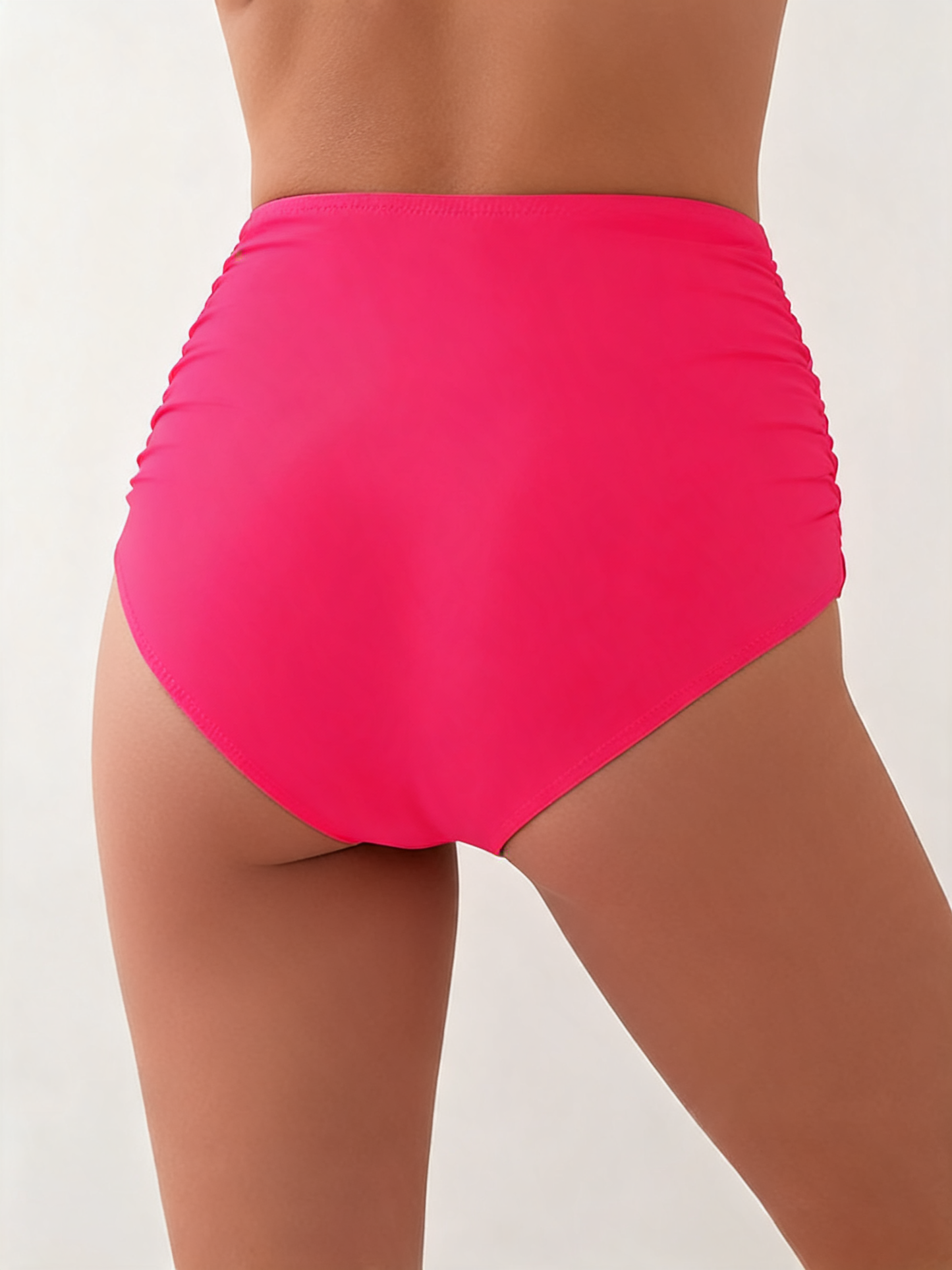 Women's High Waisted Ruched Bikini Bottoms