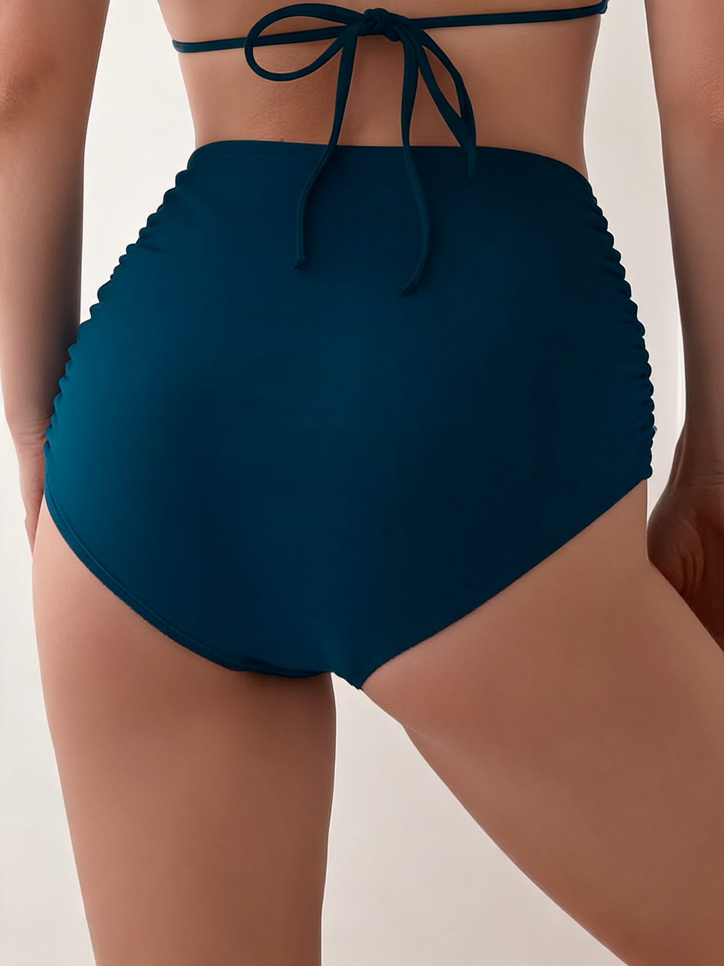 Women's High Waisted Ruched Bikini Bottoms