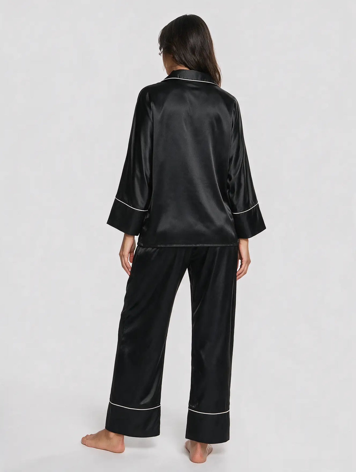 Satin Long Sleeve Pajama Set