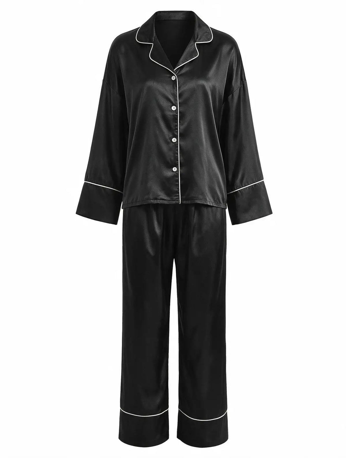 Satin Long Sleeve Pajama Set