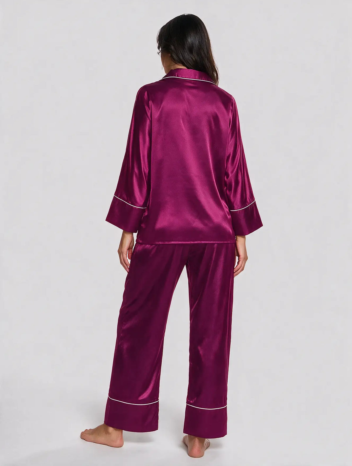 Satin Long Sleeve Pajama Set