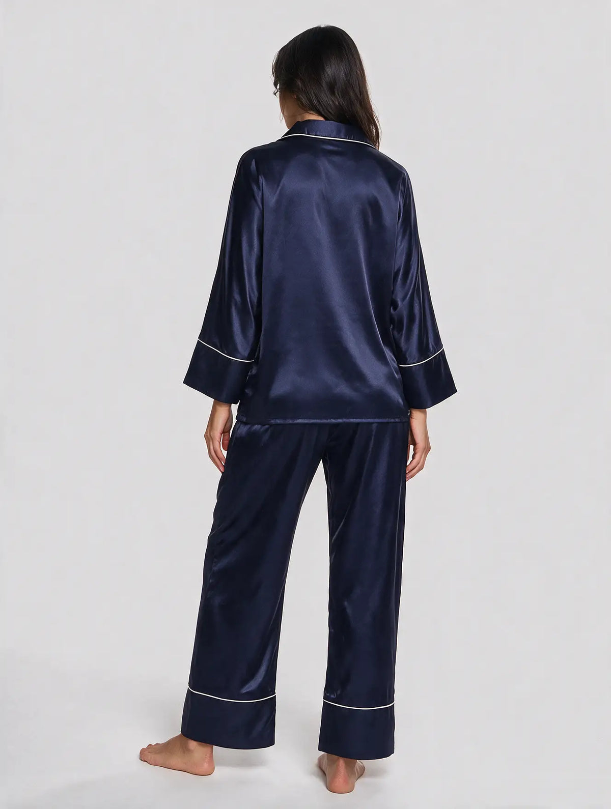Satin Long Sleeve Pajama Set