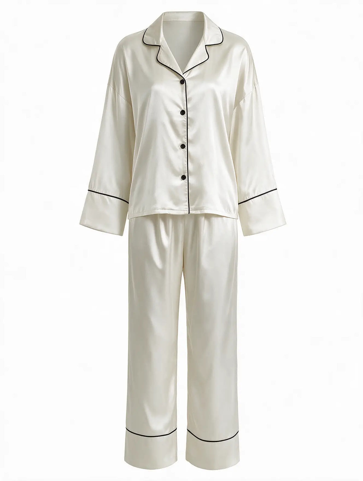 Satin Long Sleeve Pajama Set