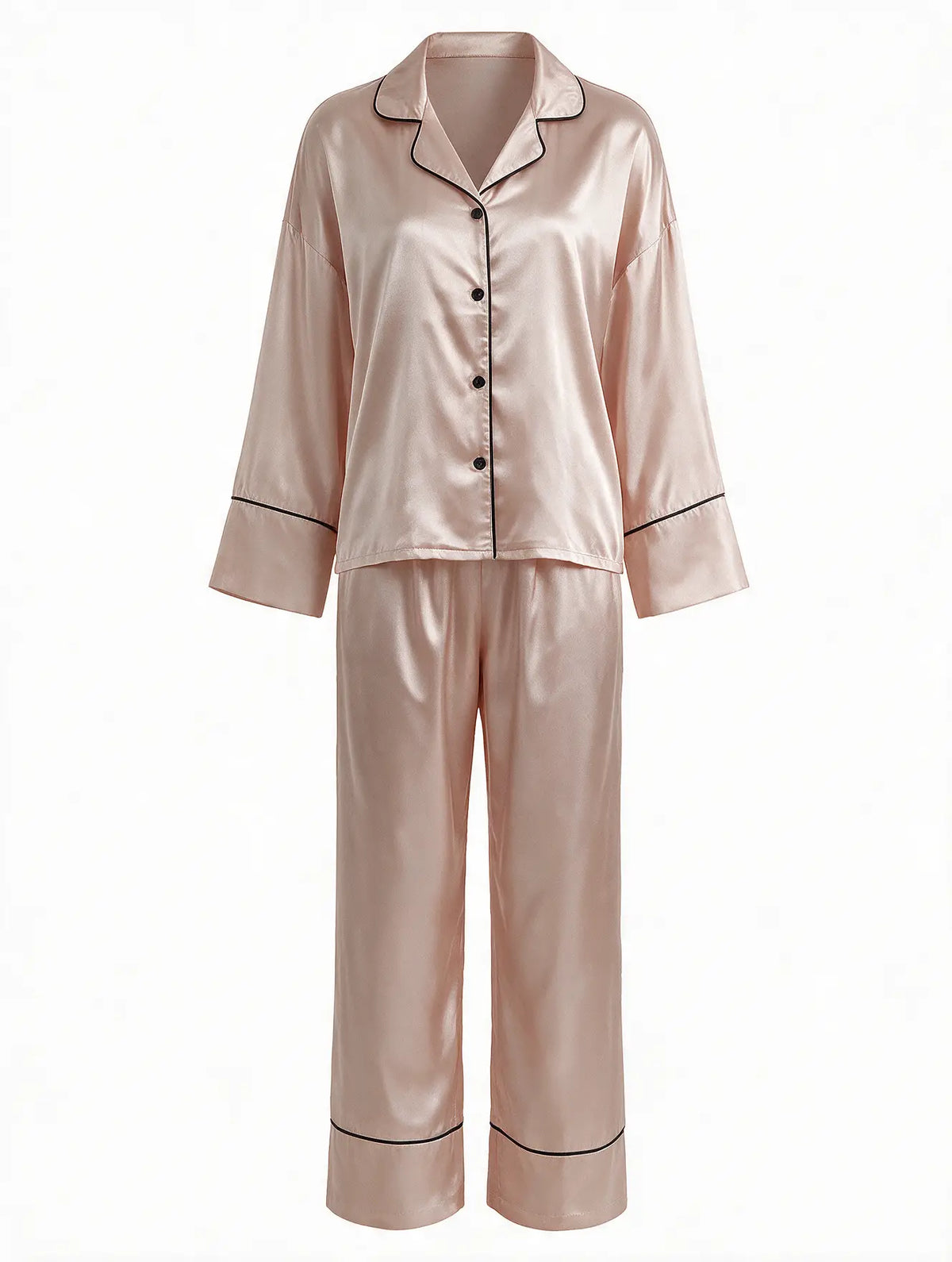 Satin Long Sleeve Pajama Set
