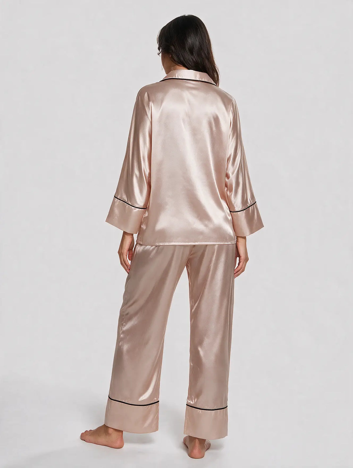 Satin Long Sleeve Pajama Set
