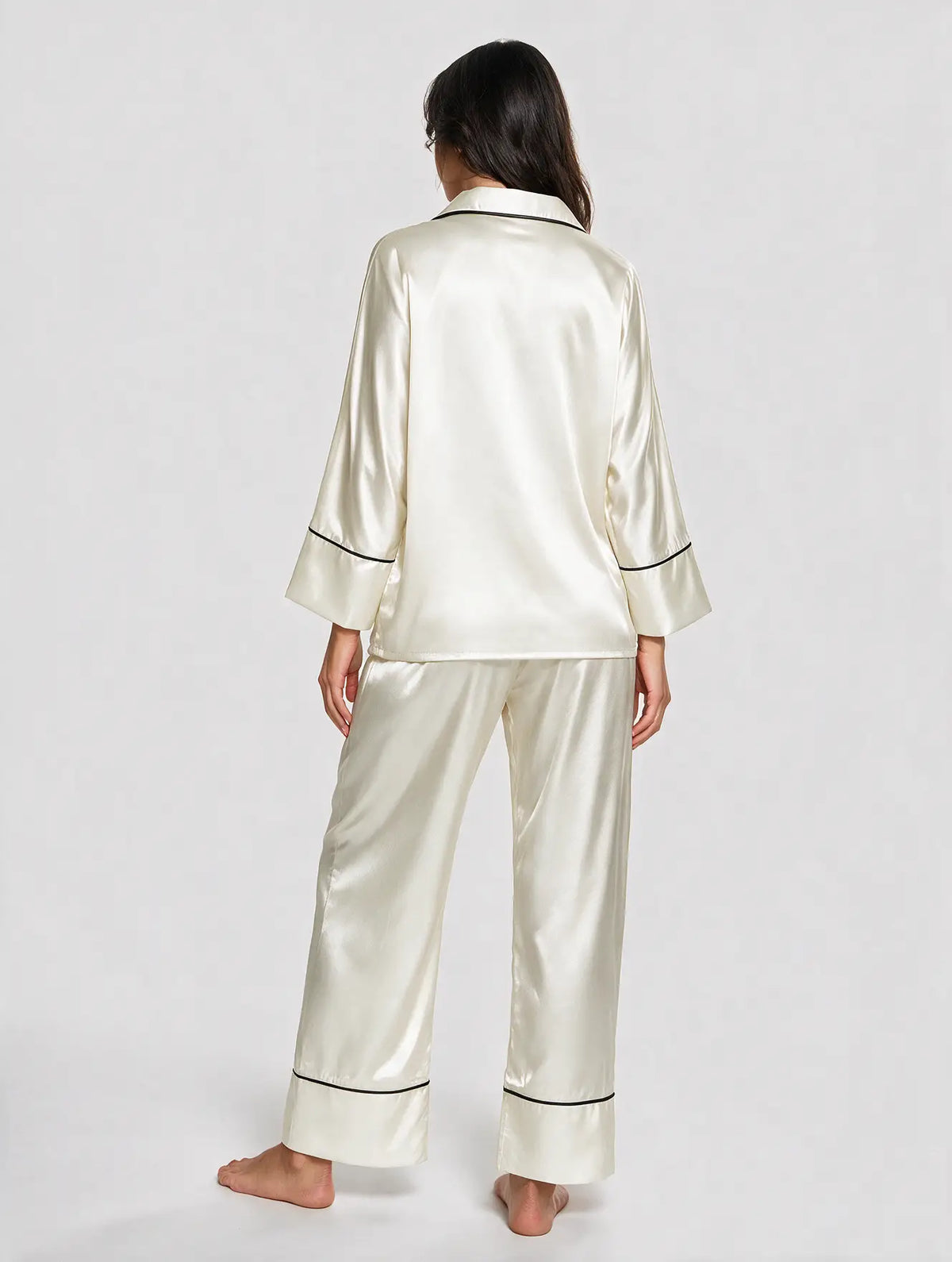 Satin Long Sleeve Pajama Set