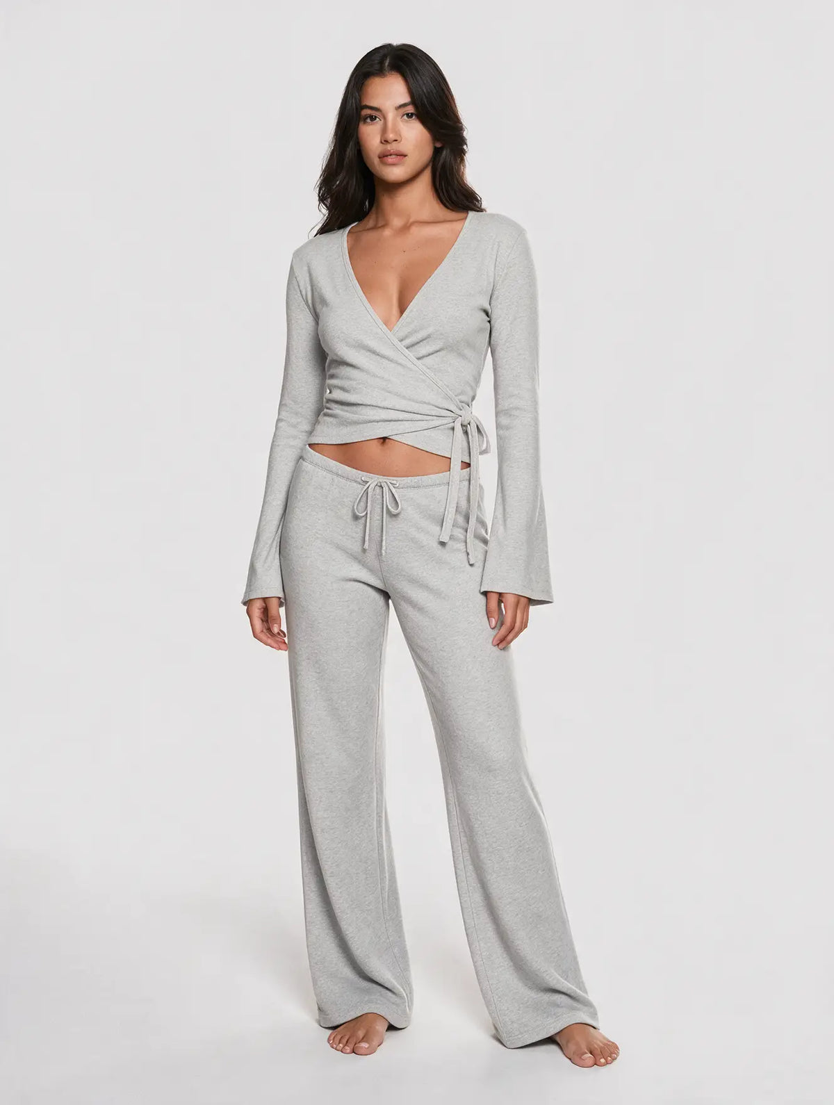 Fleece-Lined Drawstring Lounge Set