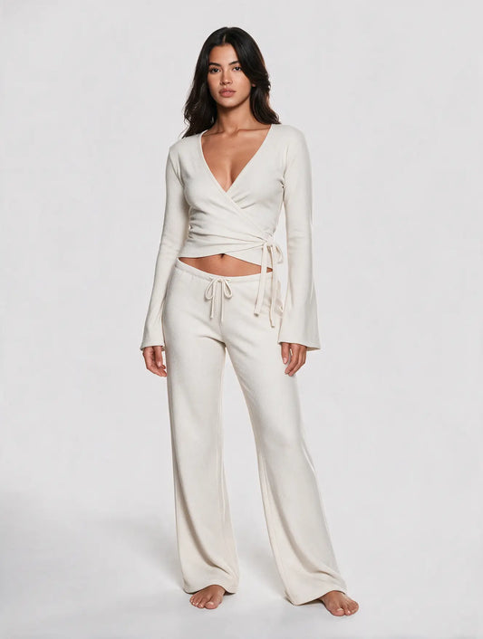 Fleece-Lined Drawstring Lounge Set