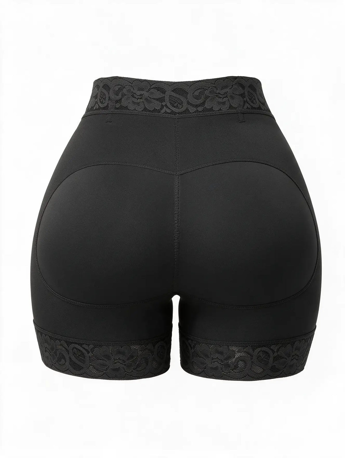 High-Waist Shaping Shorts with Lace Trim