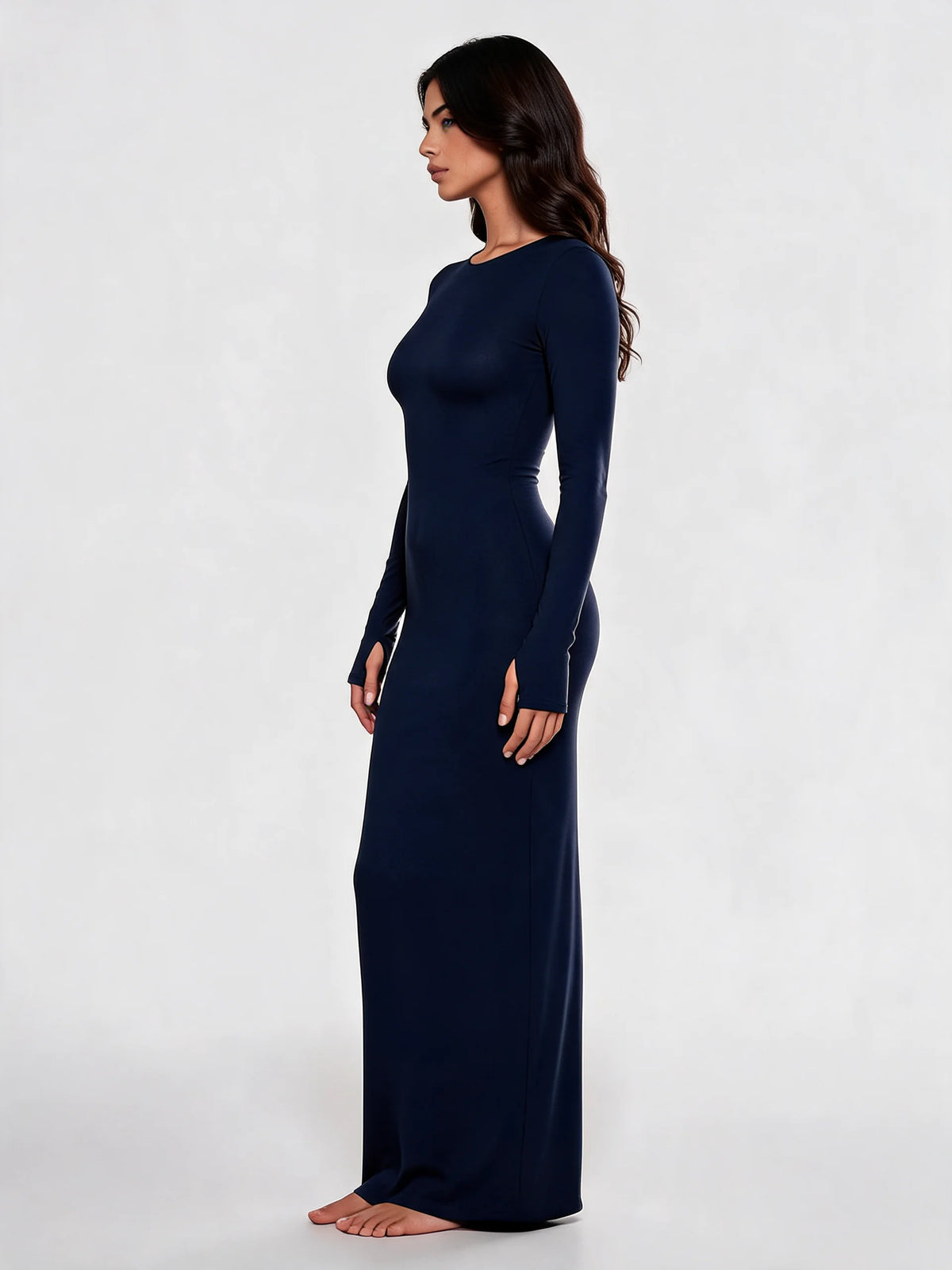 Long Sleeve Sculpt Maxi Dress