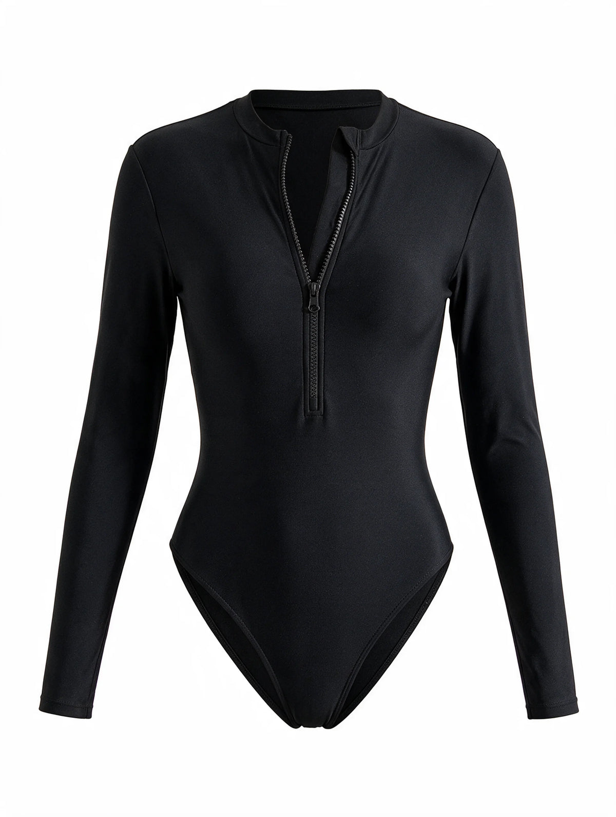 Long Sleeve Zip One-Piece Swimsuit