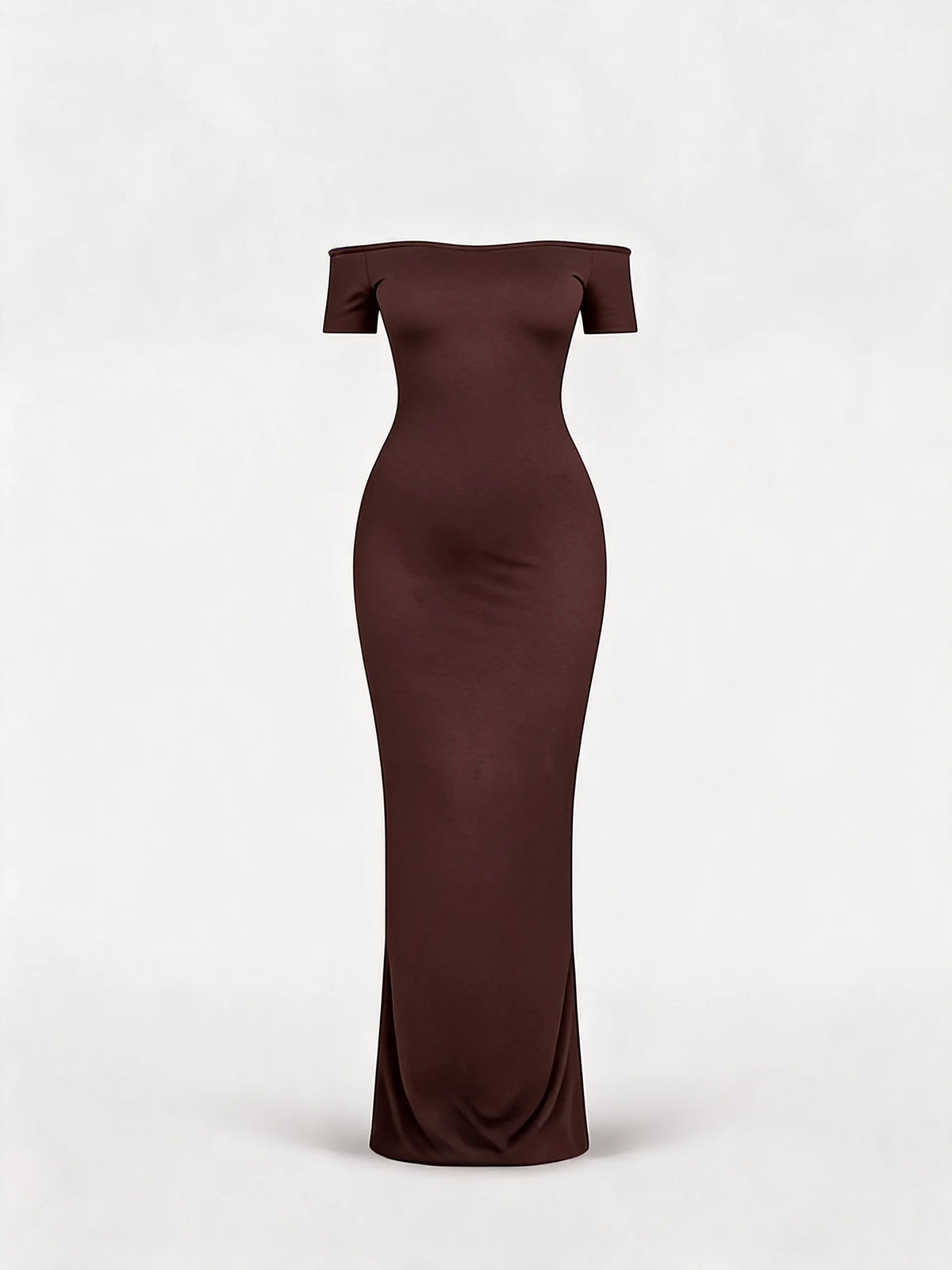 Off-Shoulder Sculpt Midi Dress