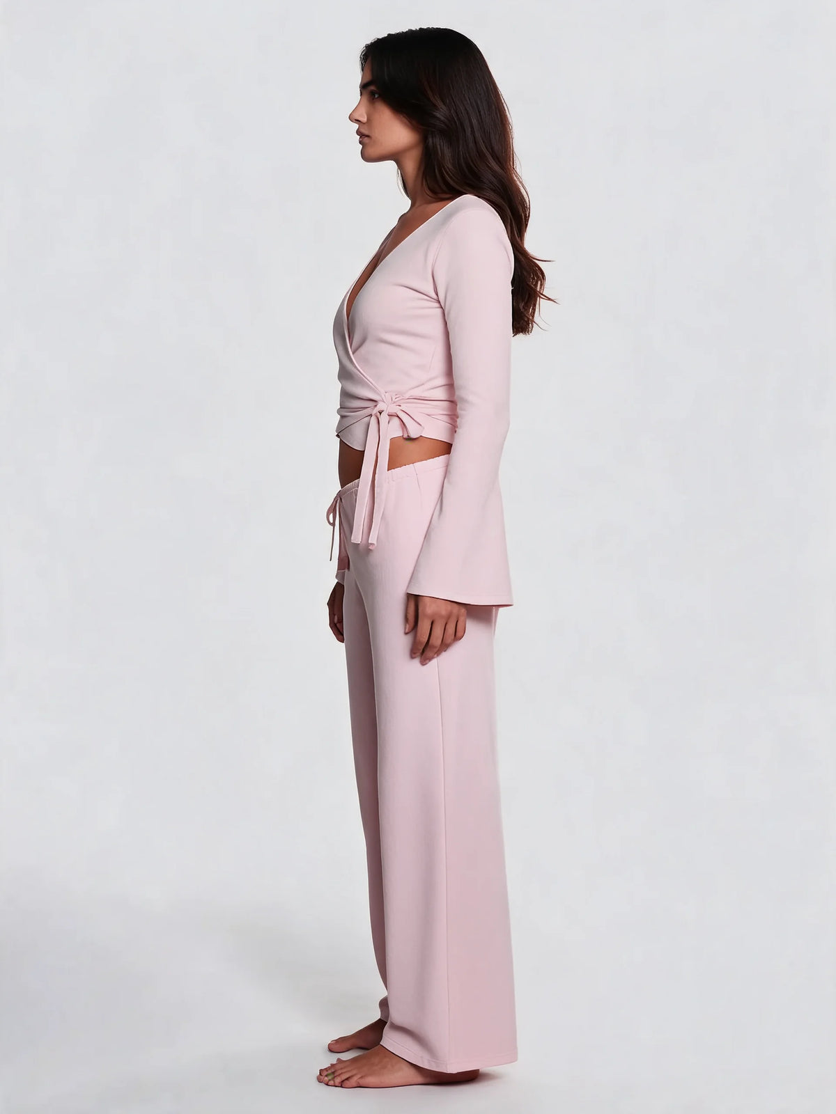 Fleece-Lined Drawstring Lounge Set