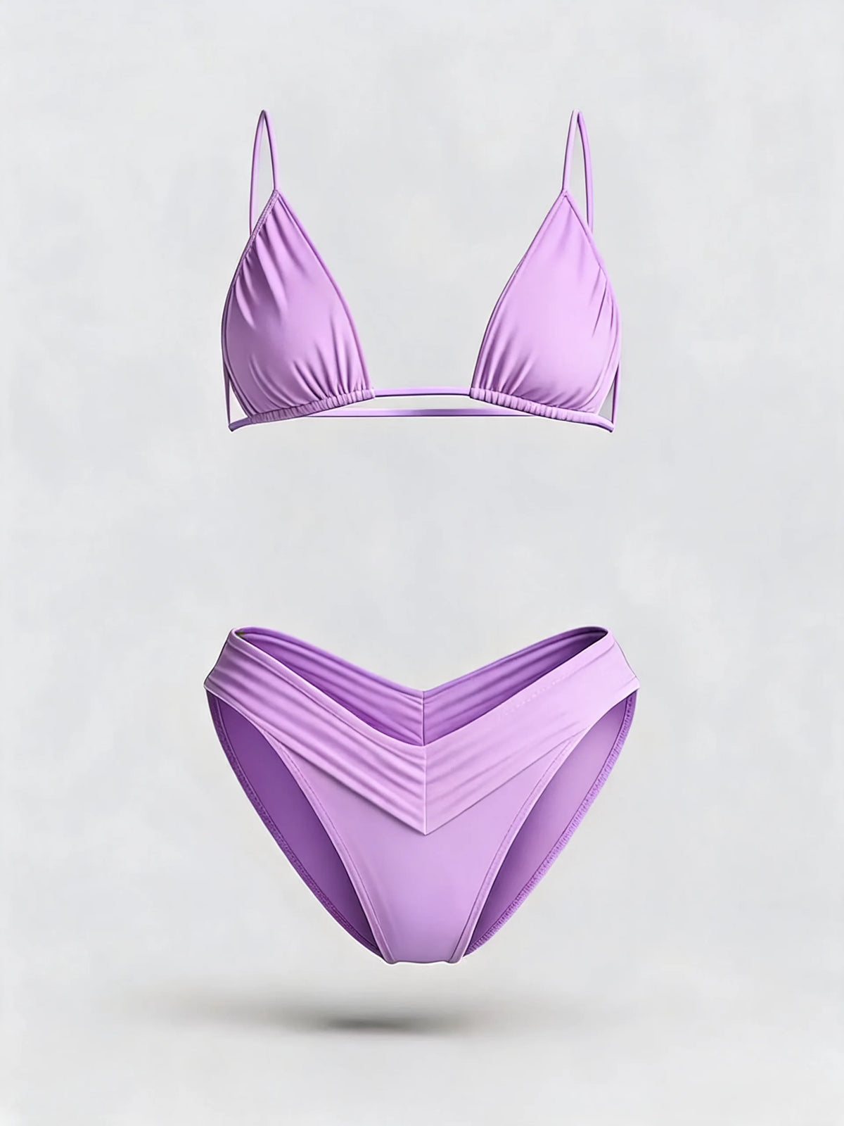 Solid Colour Bikini Set
