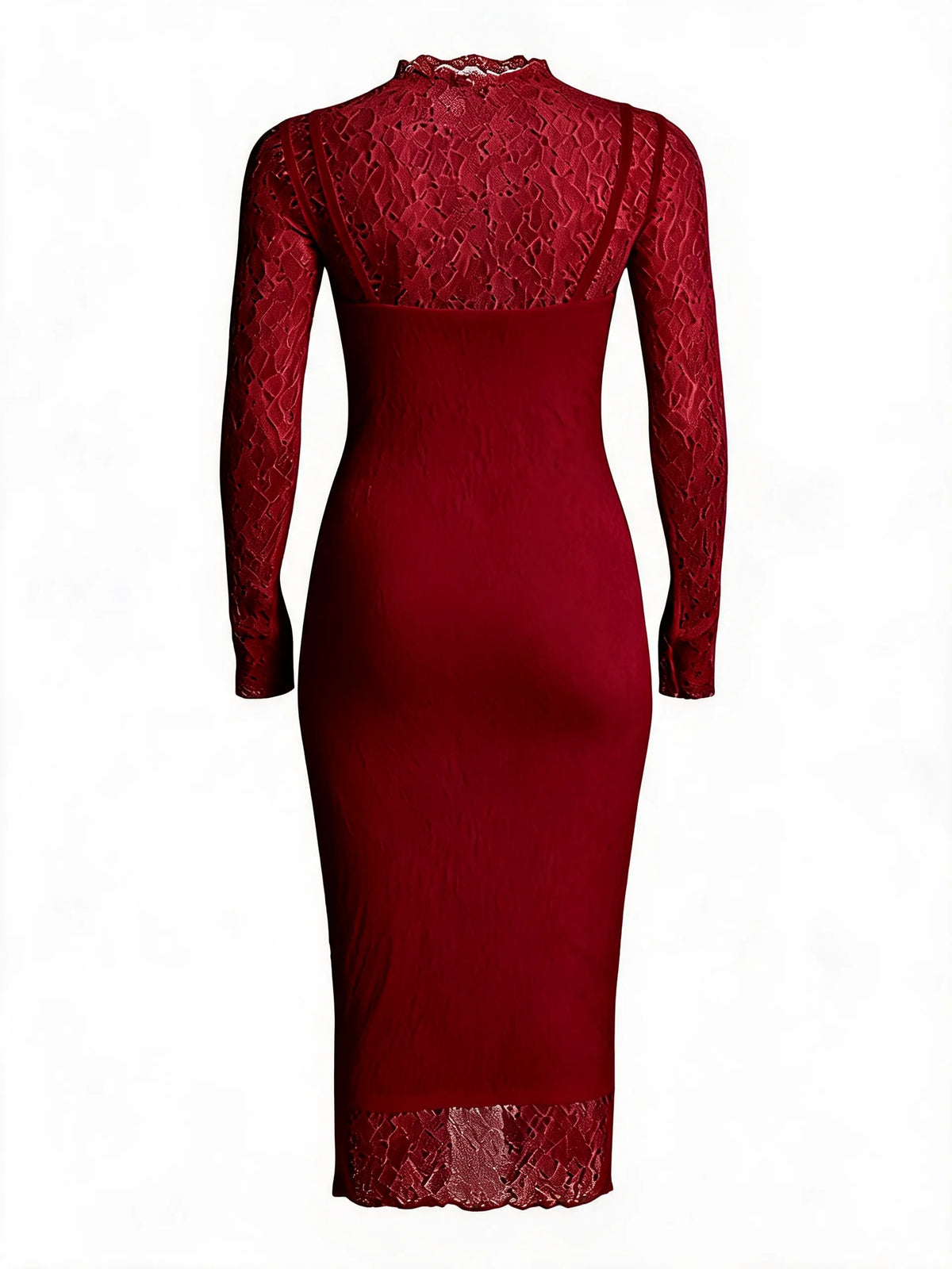 Womens Lace Long Sleeve Dress