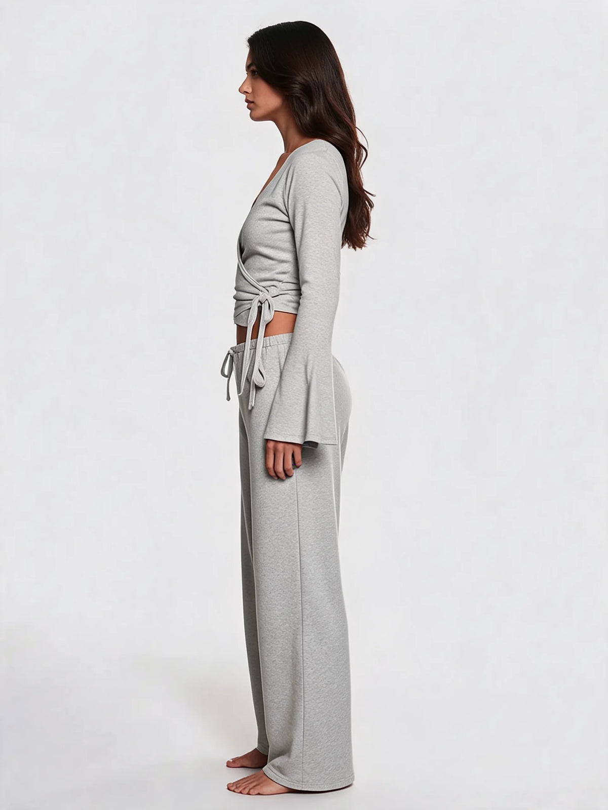 Fleece-Lined Drawstring Lounge Set
