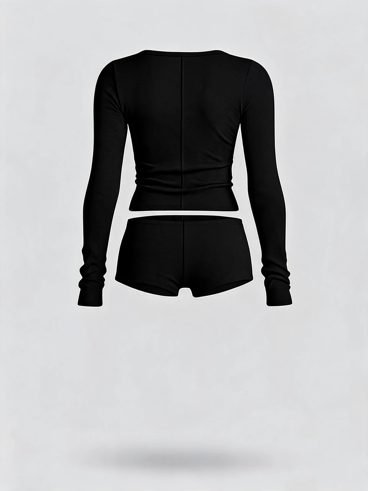 Long Sleeve Lounge Set with Built-In Bra