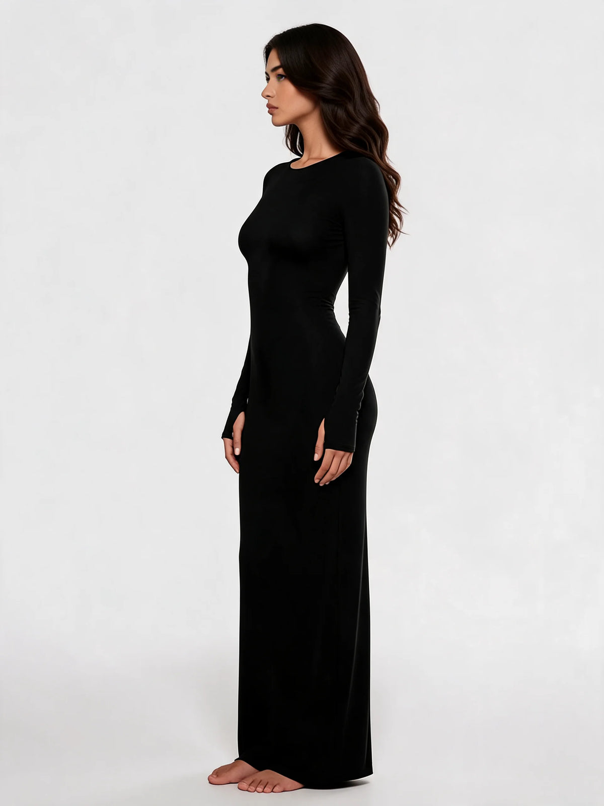 Long Sleeve Sculpt Maxi Dress