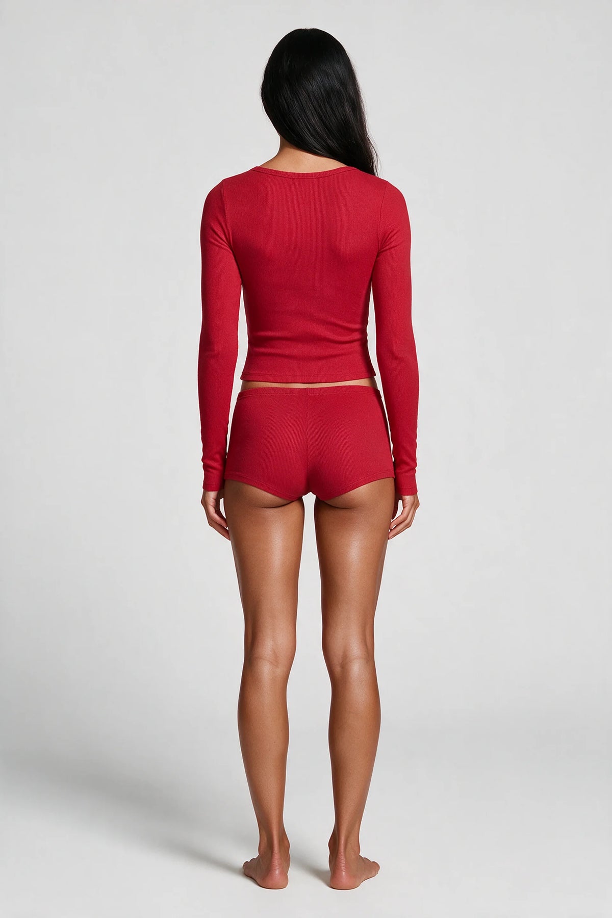 Long Sleeve Lounge Set with Built-In Bra
