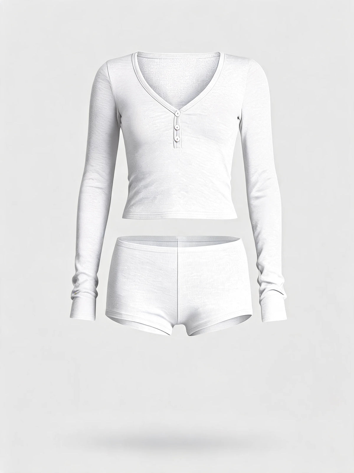 Long Sleeve Lounge Set with Built-In Bra