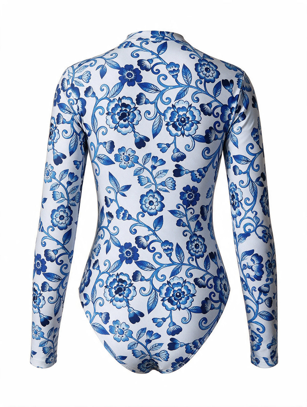 Long Sleeve Zip One-Piece Swimsuit