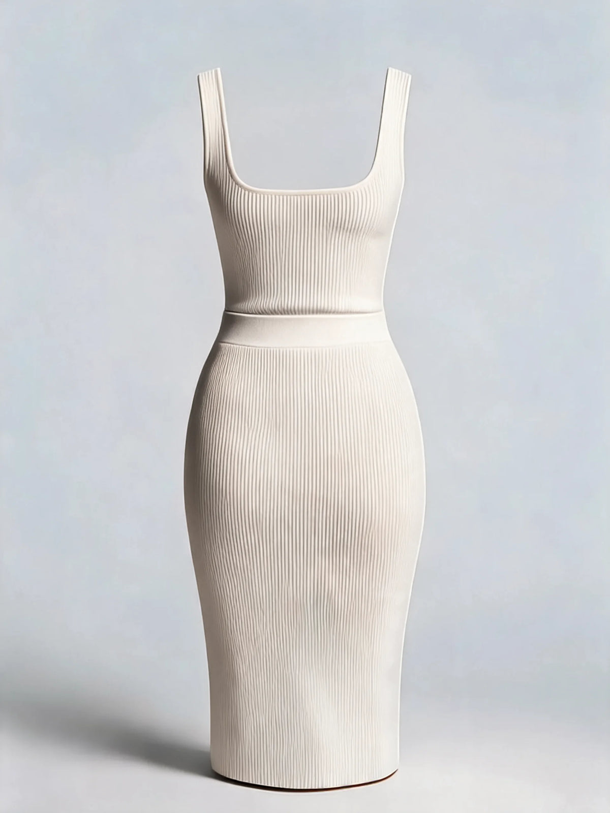 Sleeveless Ribbed Midi Dress