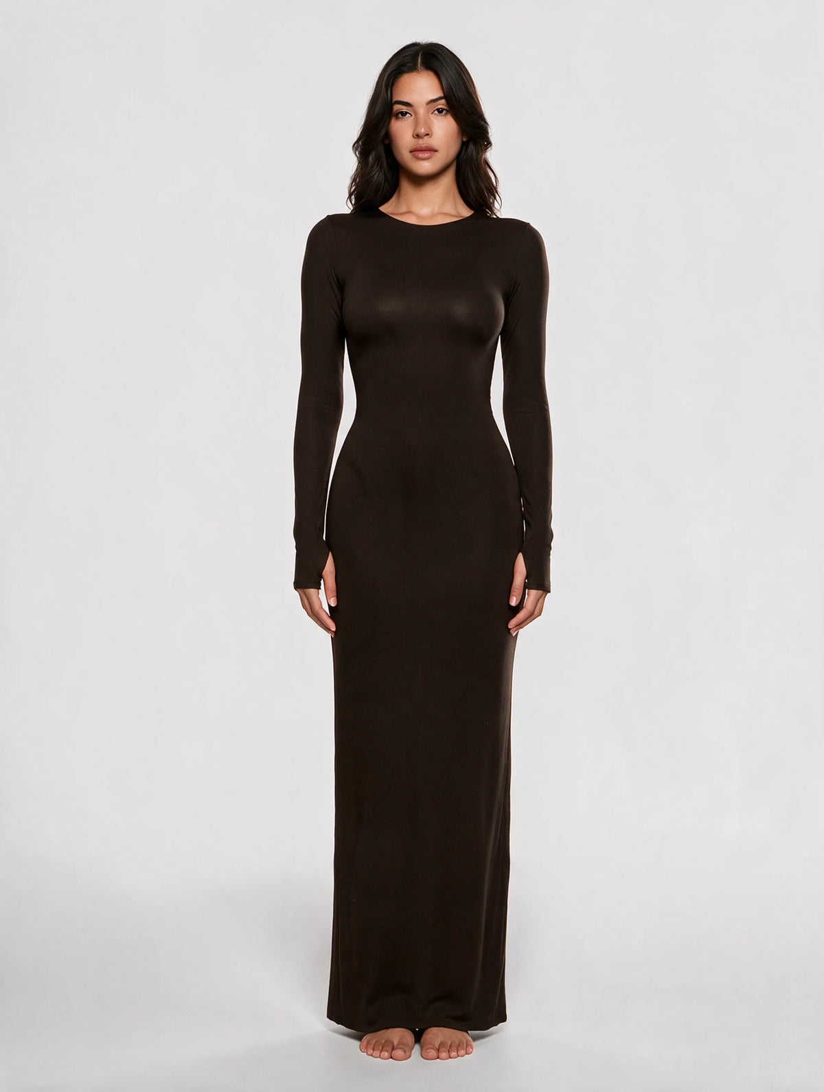 Long Sleeve Sculpt Maxi Dress
