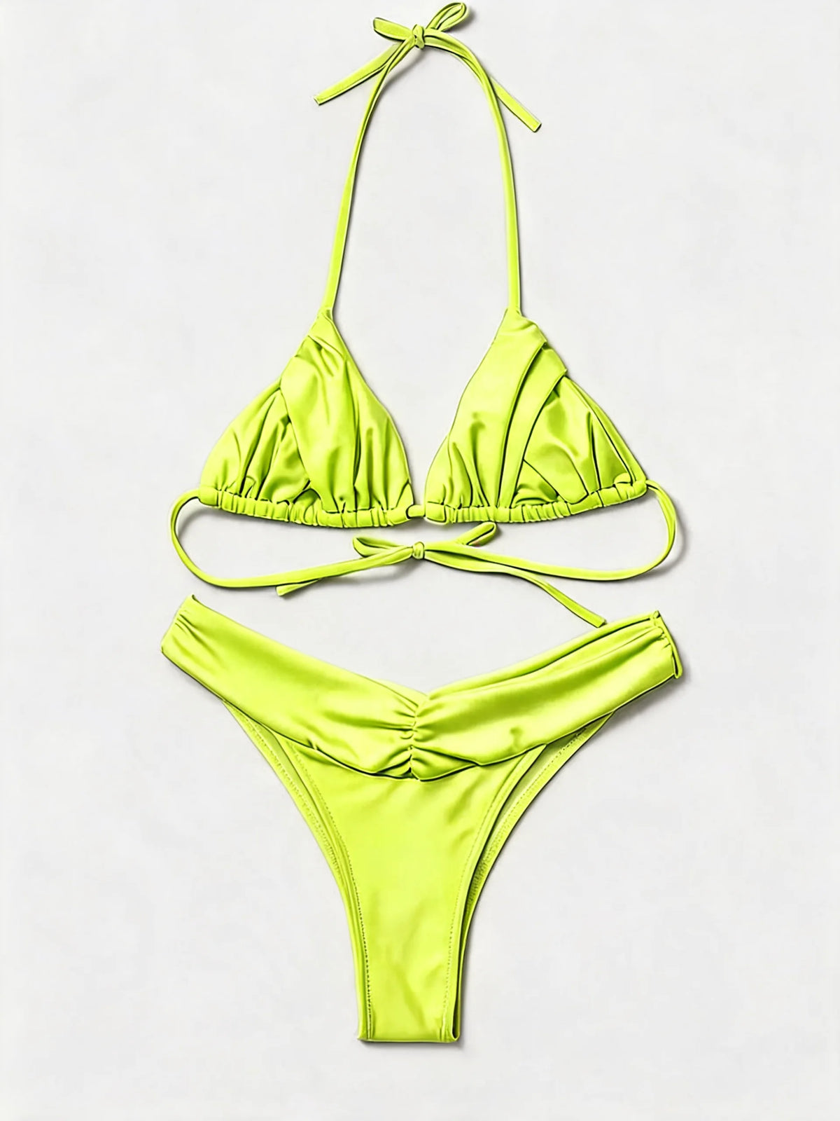 Solid Colour Bikini Set