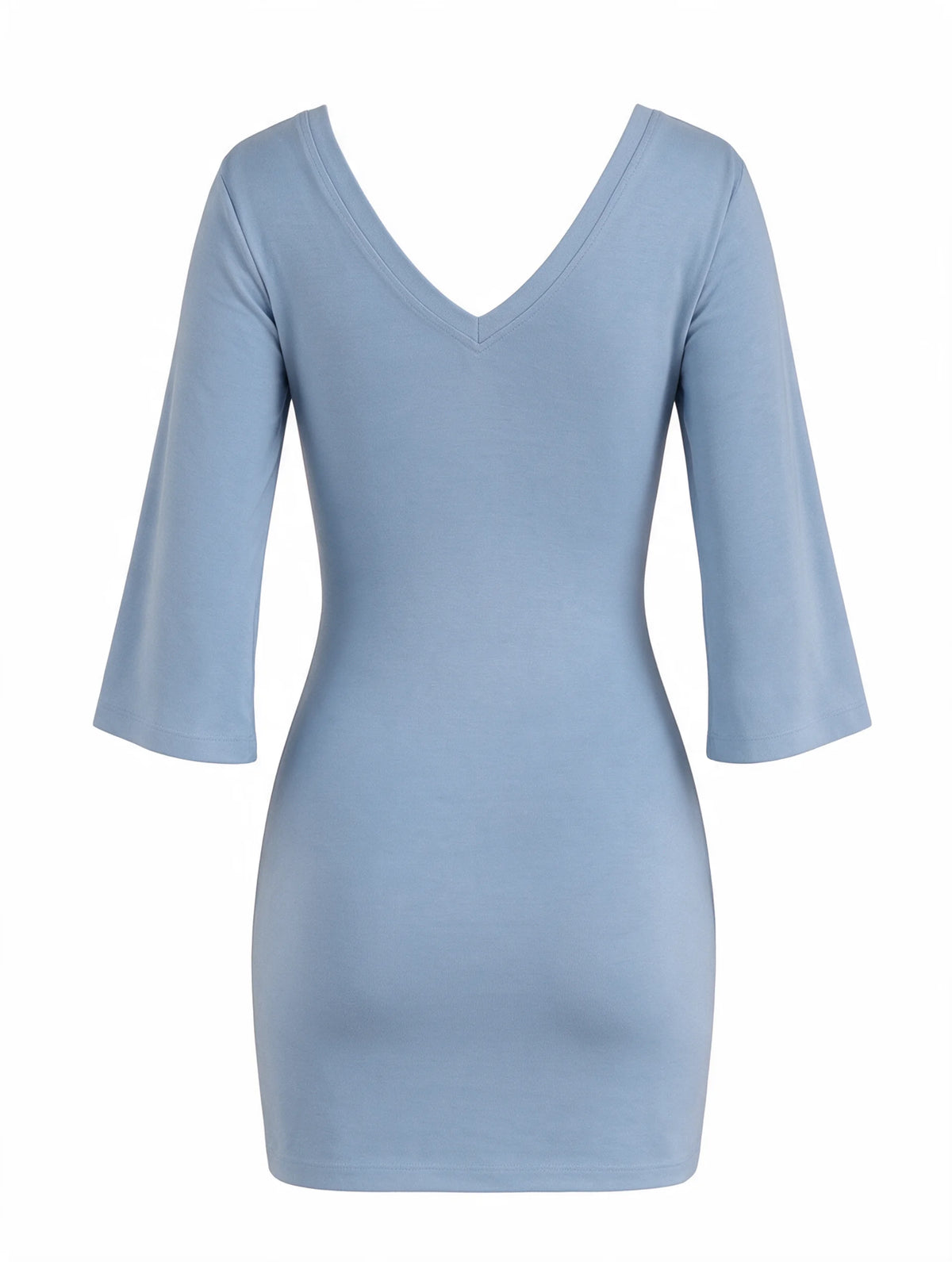 V-Neck Bodycon Mini Dress
