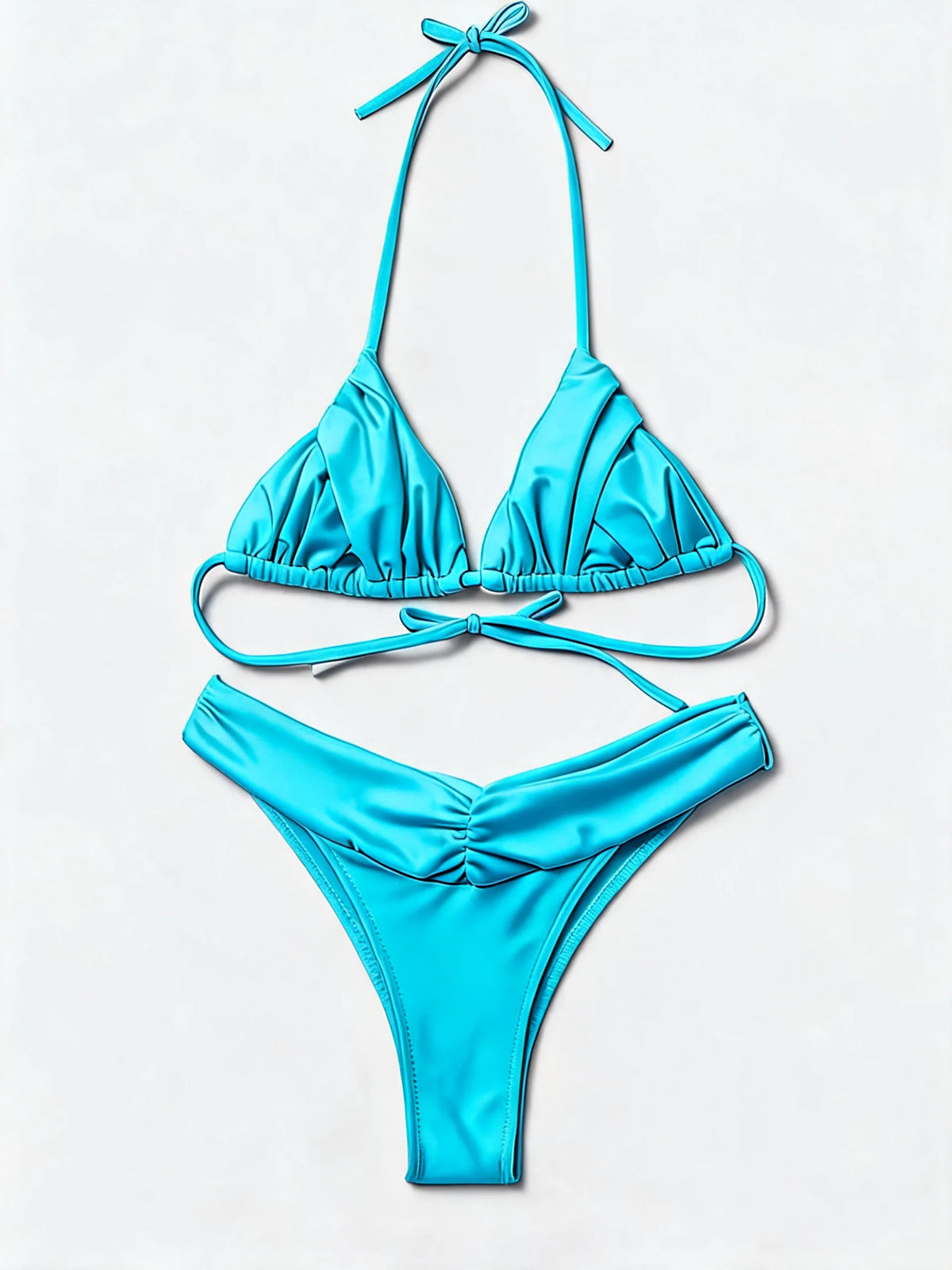 Solid Colour Bikini Set