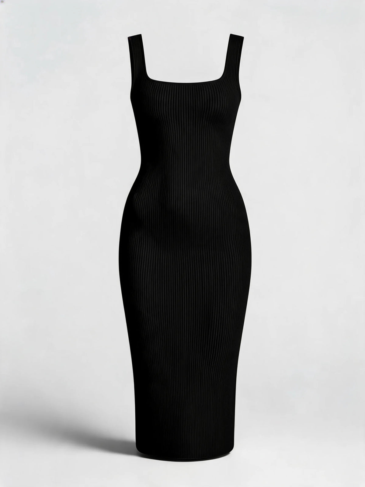 Sleeveless Ribbed Midi Dress
