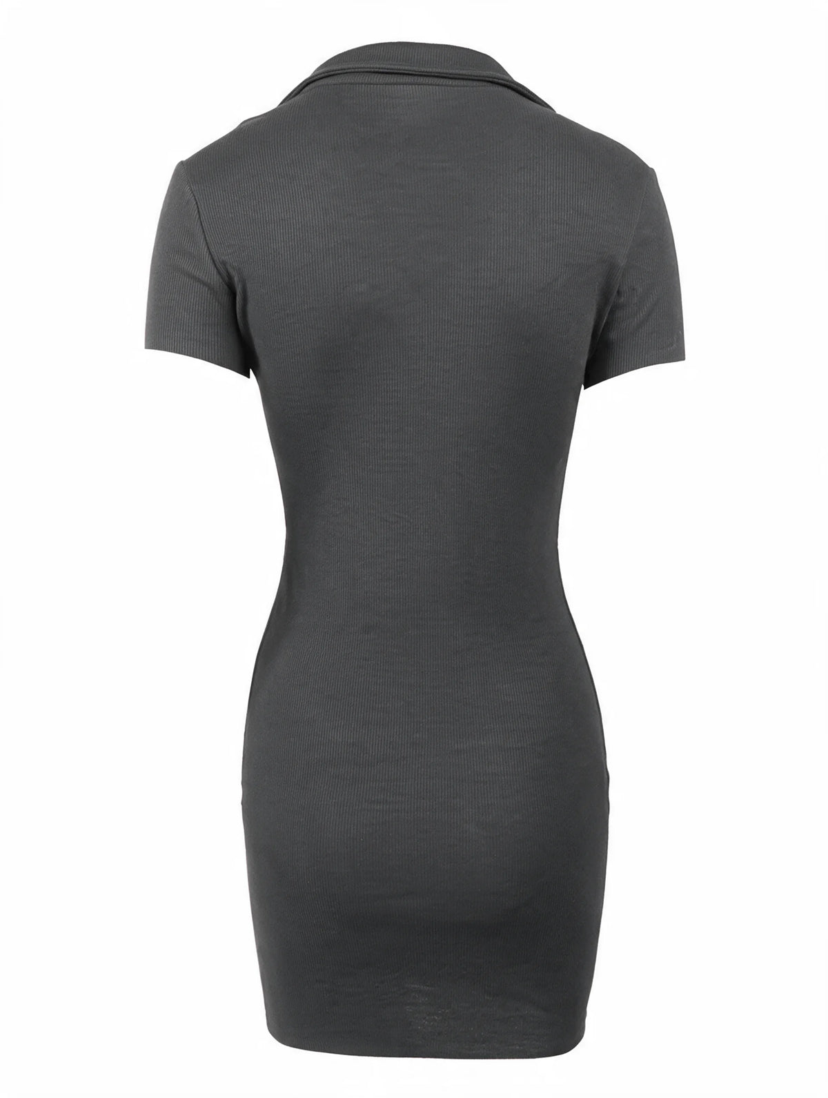 Ribbed Short Sleeve Mini Dress