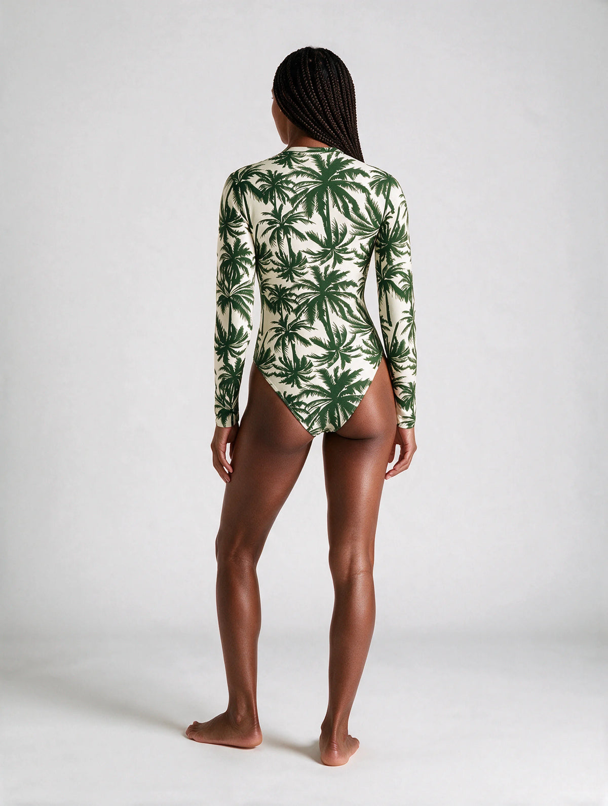 Long Sleeve Zip One-Piece Swimsuit