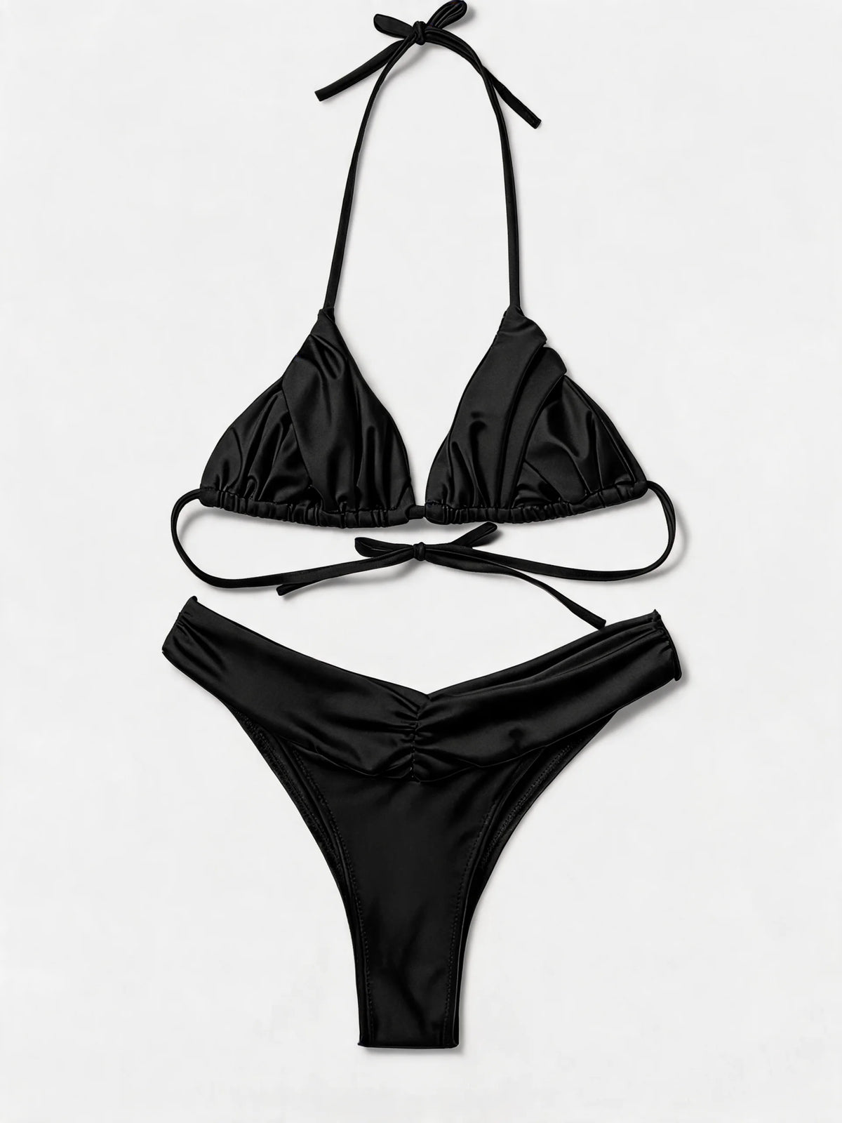 Solid Colour Bikini Set