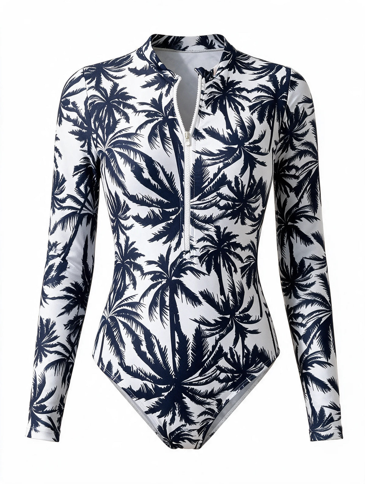 Long Sleeve Zip One-Piece Swimsuit