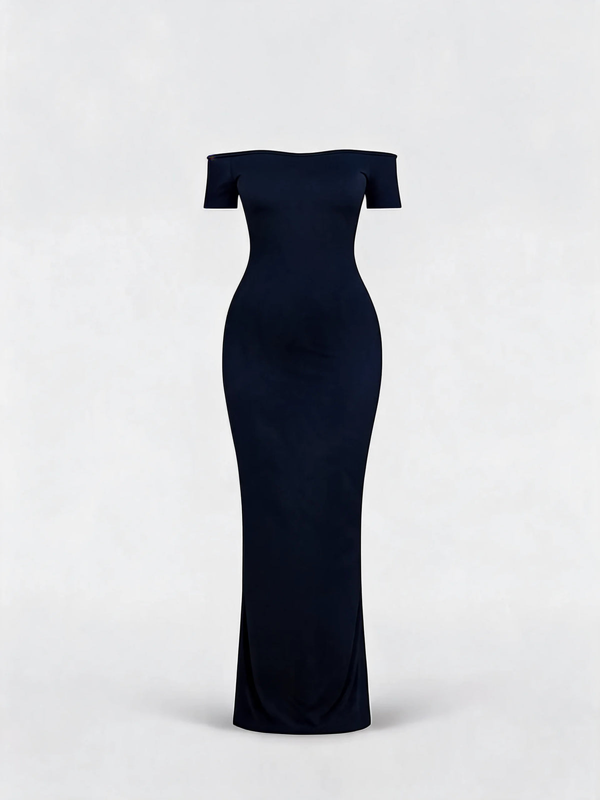 Off-Shoulder Sculpt Midi Dress