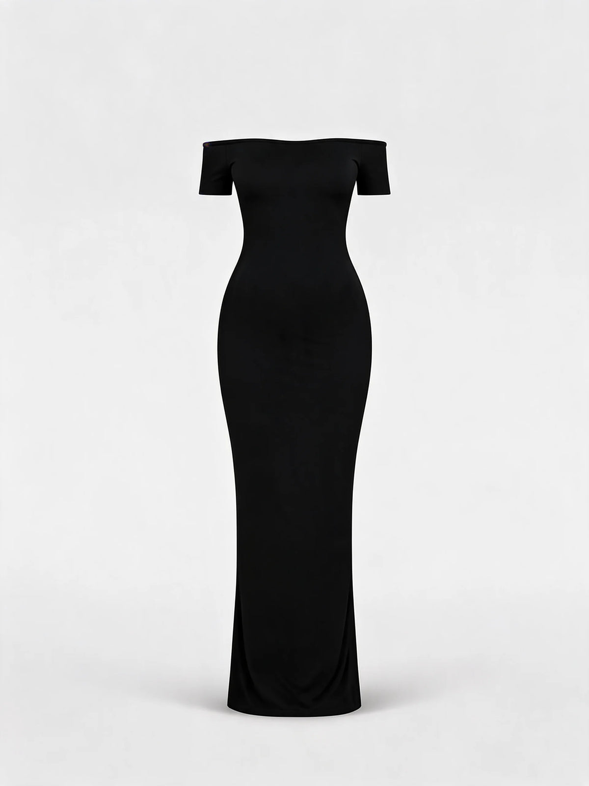 Off-Shoulder Sculpt Midi Dress