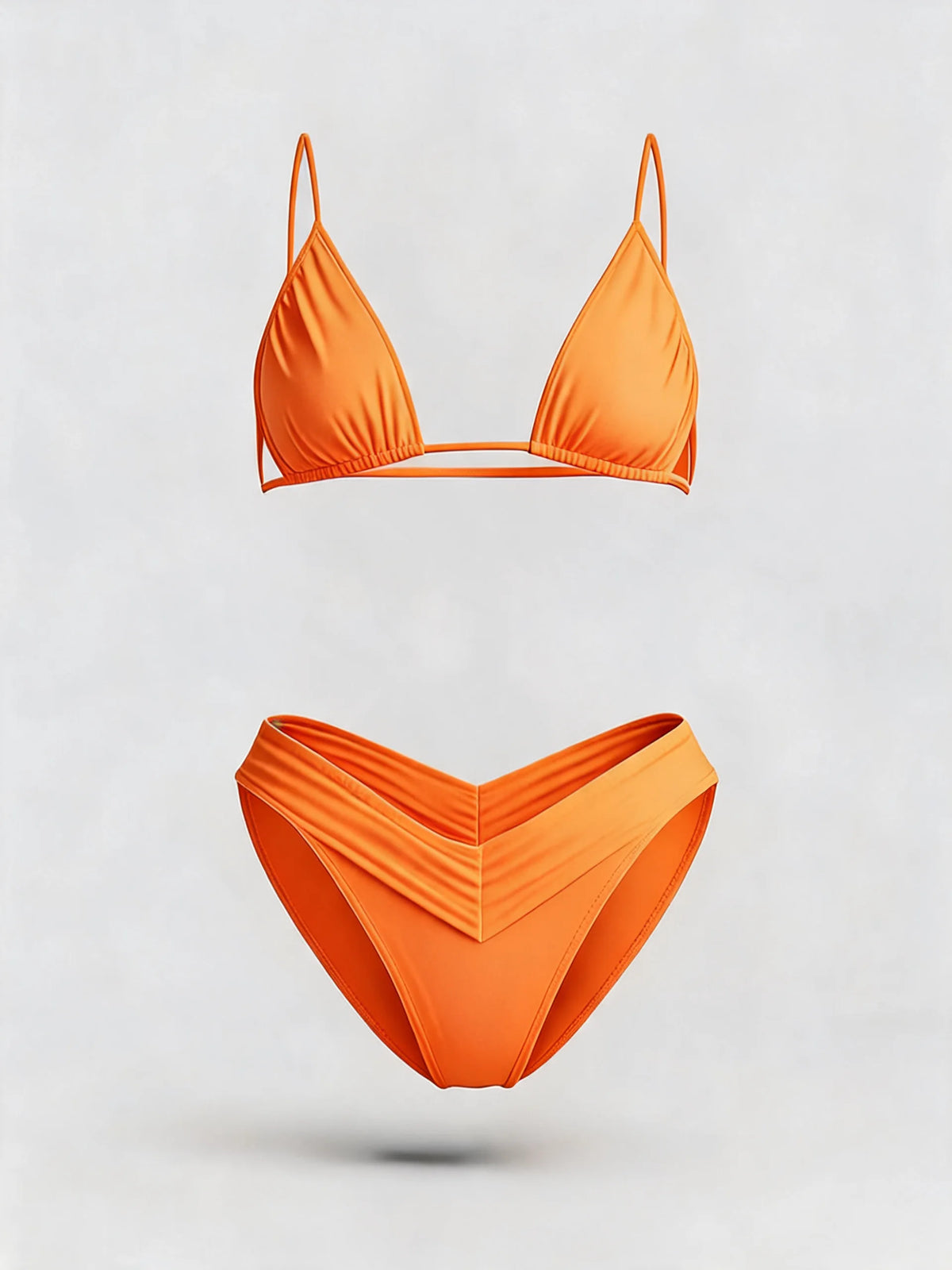 Solid Colour Bikini Set
