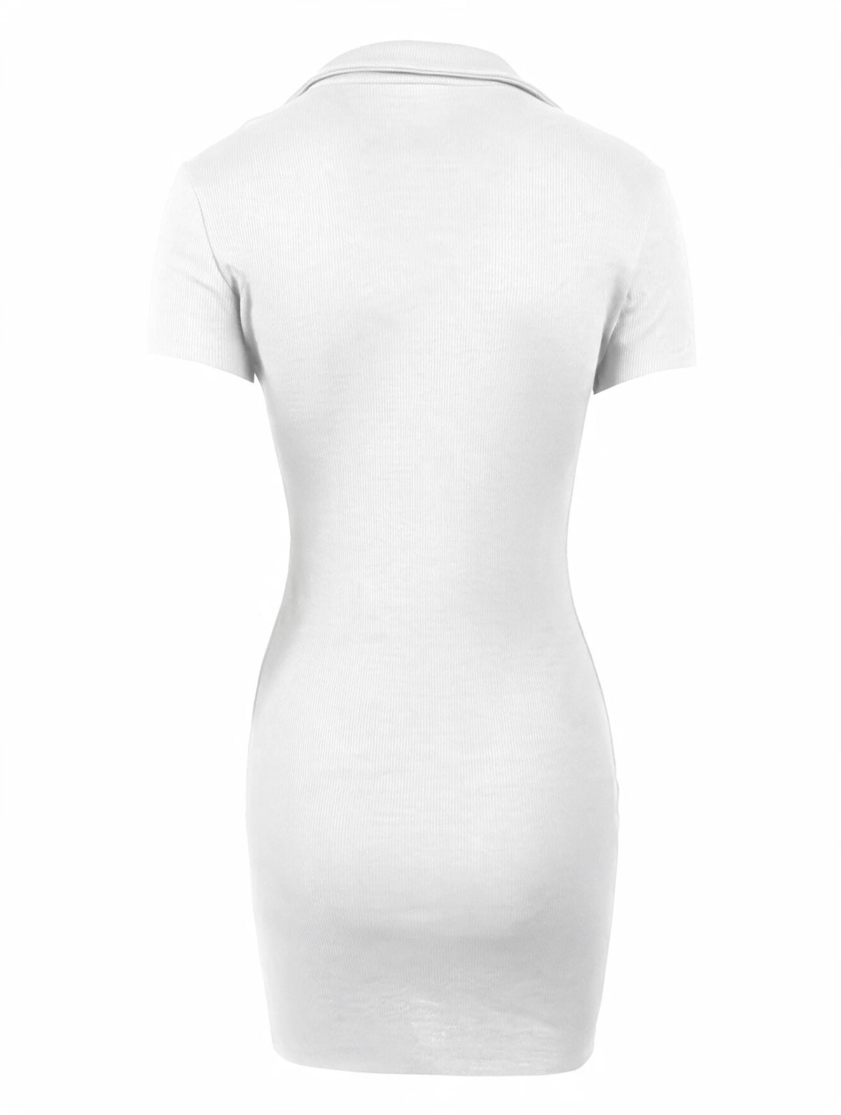 Ribbed Short Sleeve Mini Dress