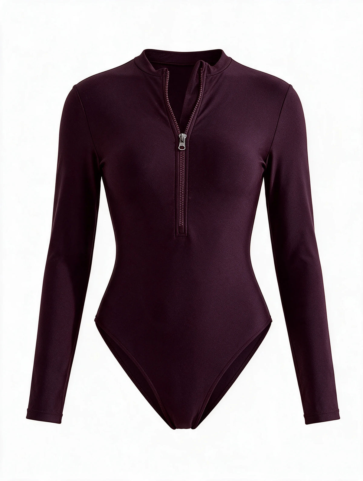 Long Sleeve Zip One-Piece Swimsuit