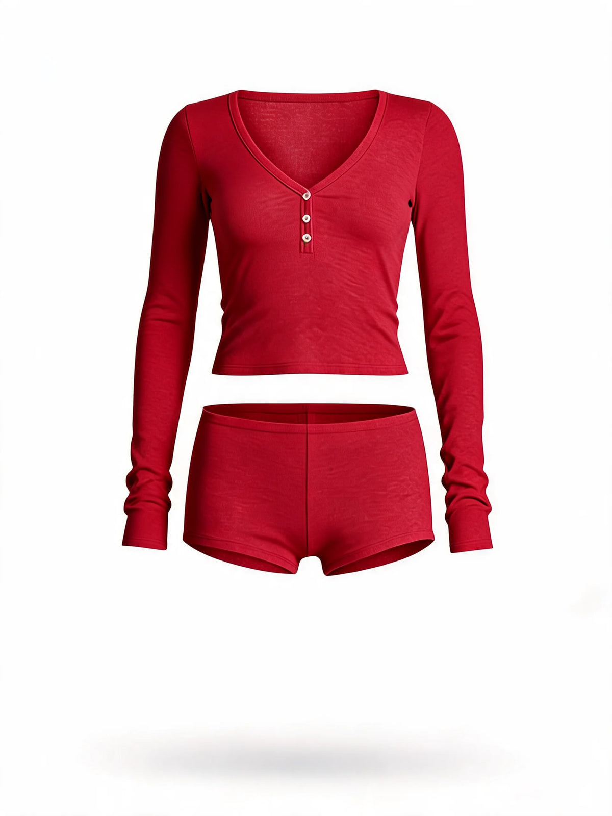 Long Sleeve Lounge Set with Built-In Bra